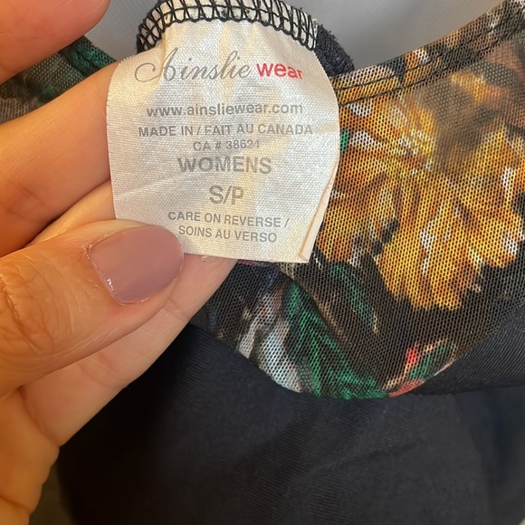 Ainslie Wear Leotard black Lycra and printed mesh - Picture 3 of 3